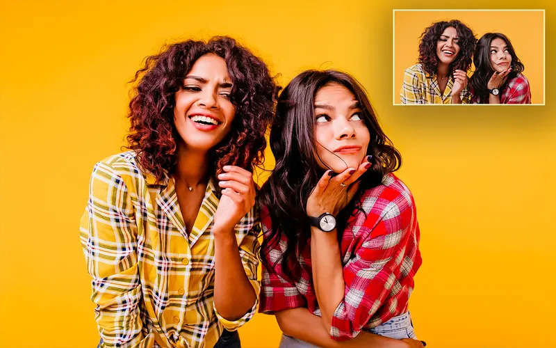 Photography Lightroom Presets Applied To An Image Of Two Girls