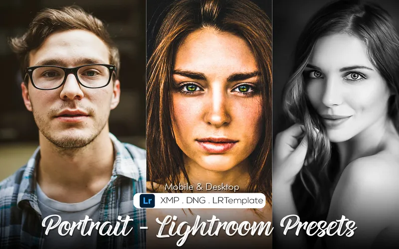 Portrait Presets Applied On Different Face Pictures