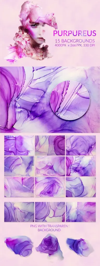 Purpureus Ink backgrounds preview image