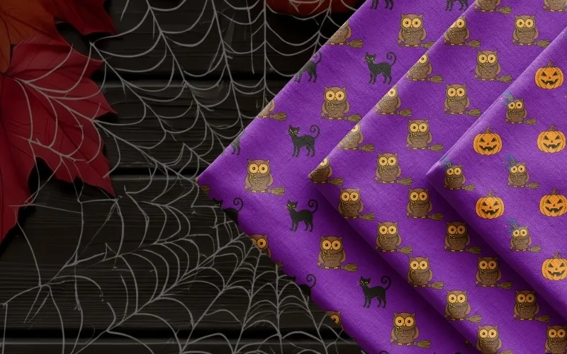 Preview of the seamless Halloween patterns included in the bundle.