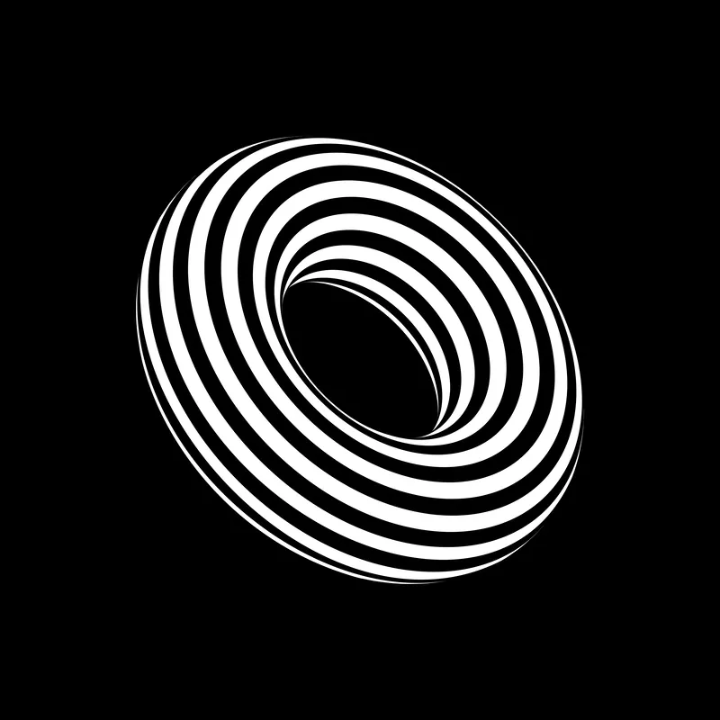 Striped torus shape preview image