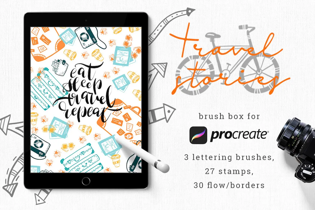 Travel Brushes & Stamps Preview