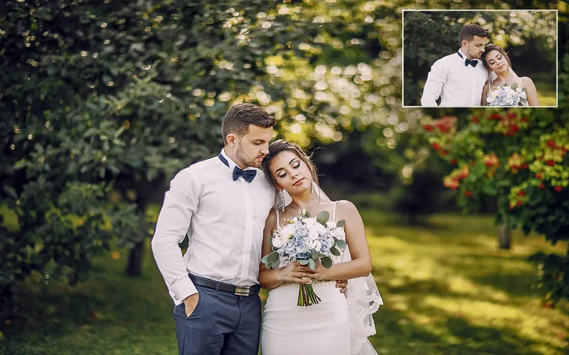 Wedding Lr Presets Applied To An Image Of A Wedding Couple