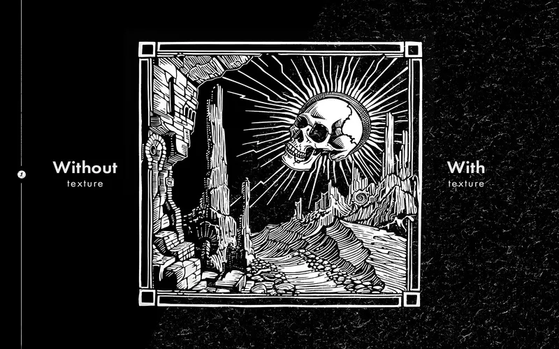 With and without texture preview image