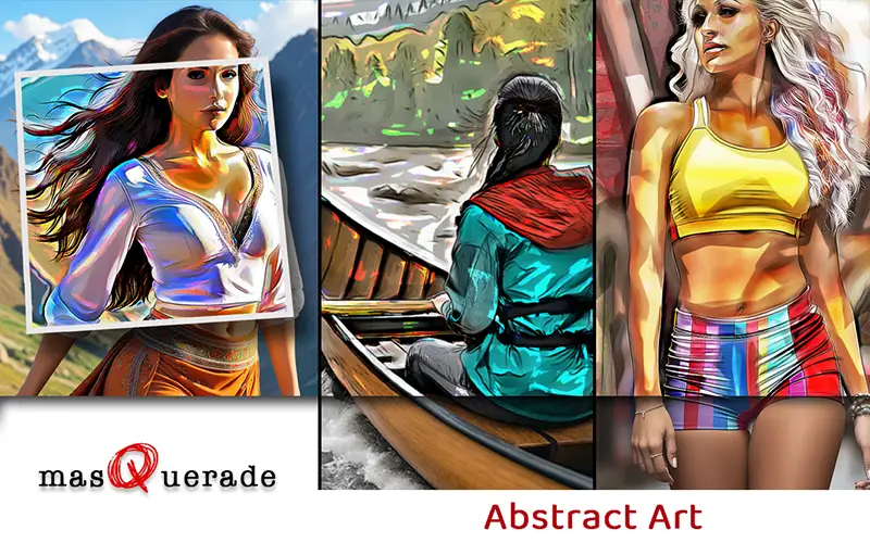 Abstract Art Photoshop Filter Applied On A Collage Of Images