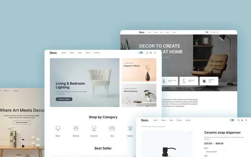 deco preview image wordpress template preview image