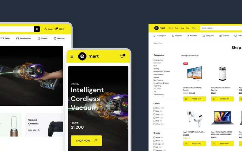 emart landing page wordpress template preview image