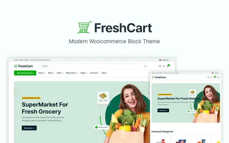 freshcart landing page preview image