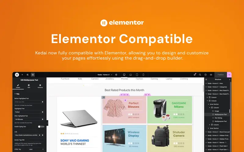 Kedai elementor compatible preview images