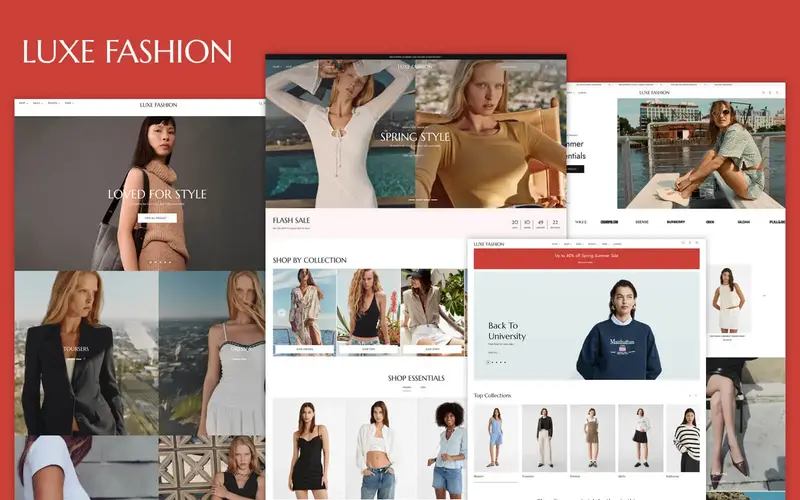 Luxe preview image wordpress templates preview image