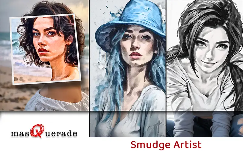 Smudge Artist Filter Applied On A Collage Of Images