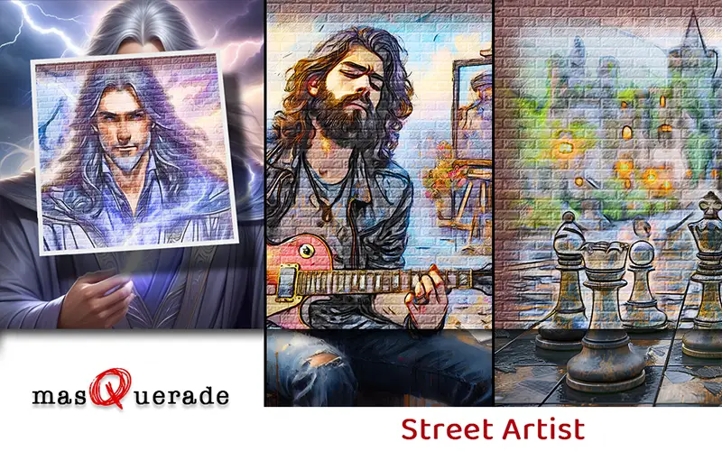 Street Artist Filter Applied On A Collage Of Images