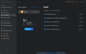 Transfer the files preview image,