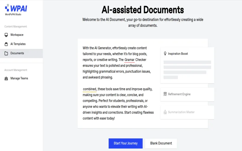 AI Assisted Documents Interface