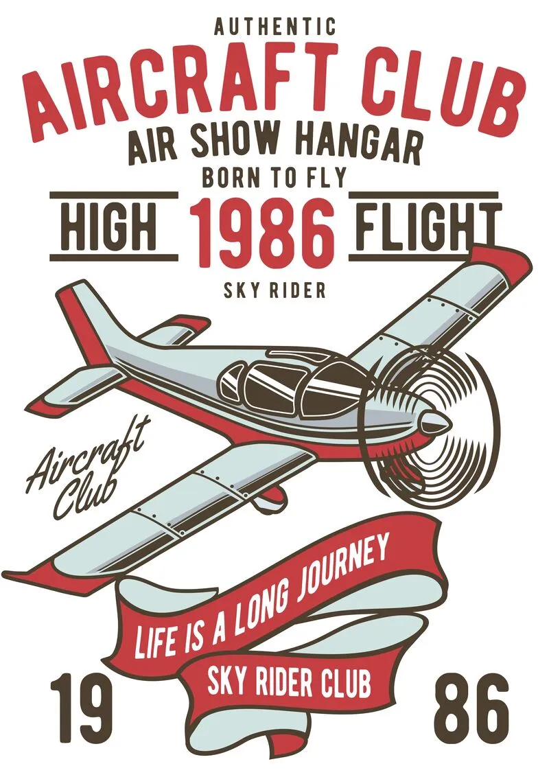 Aircraft t shirt design