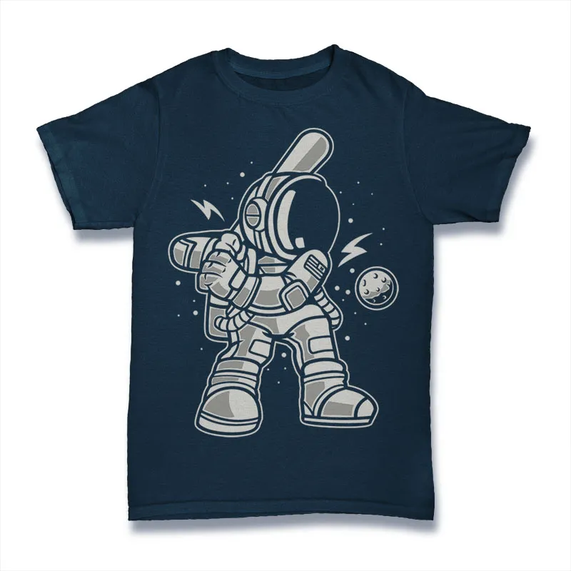 Astronaut Baseball Tshirt Design