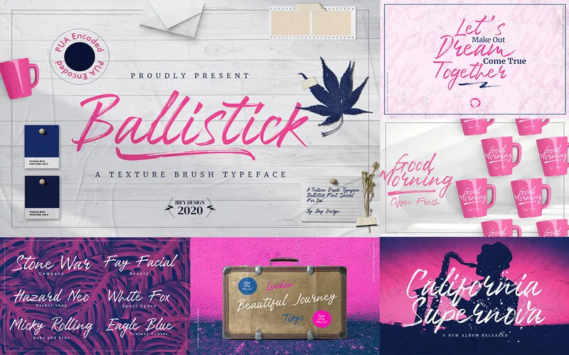 Ballistick font Font and its different uses in designs