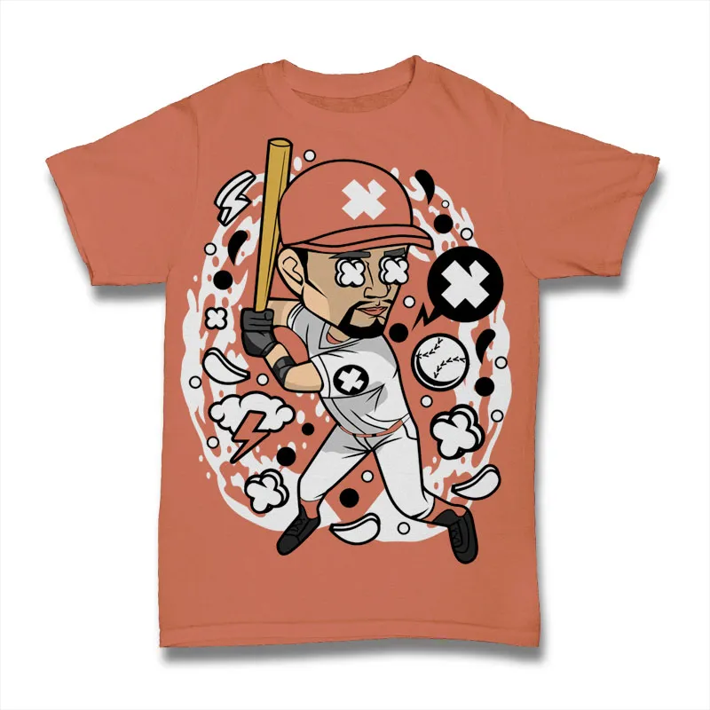 Baseball Player Tshirt Design