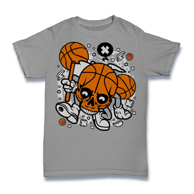 Basket Skull Tshirt Design
