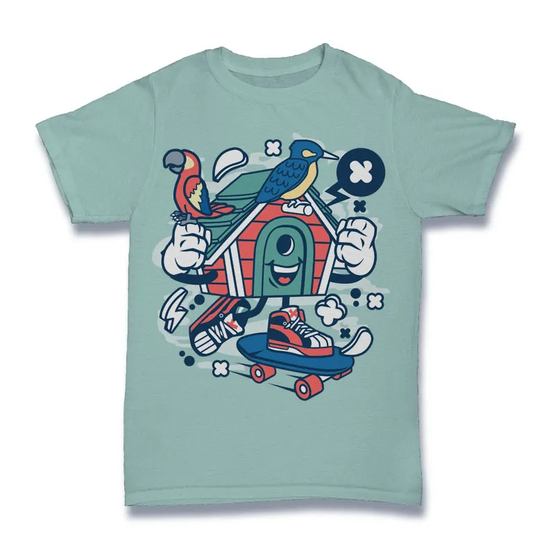 Bird House Tshirt Design