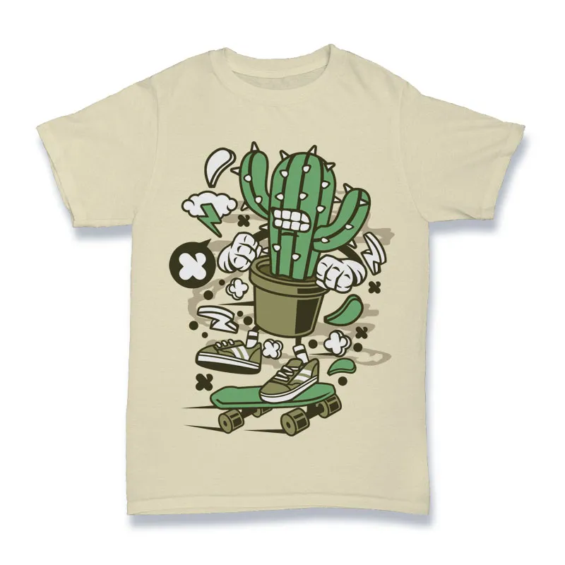Cactus Skater Tshirt Design