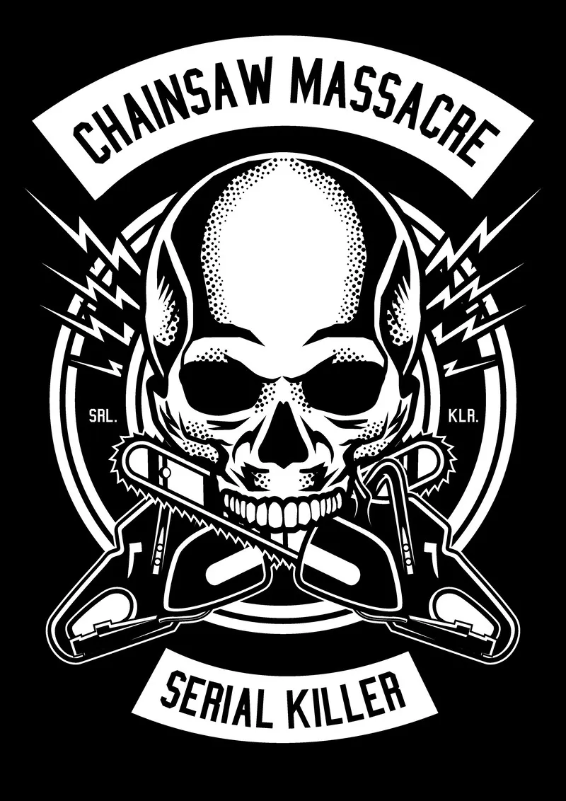 Chainsaw massacre custom retro tshirt design