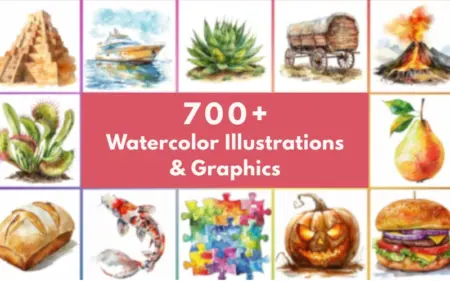 Digital Illustrations Bundle Feature Image