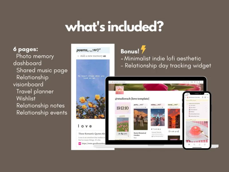 Preview of what's included in the Relationship Templates