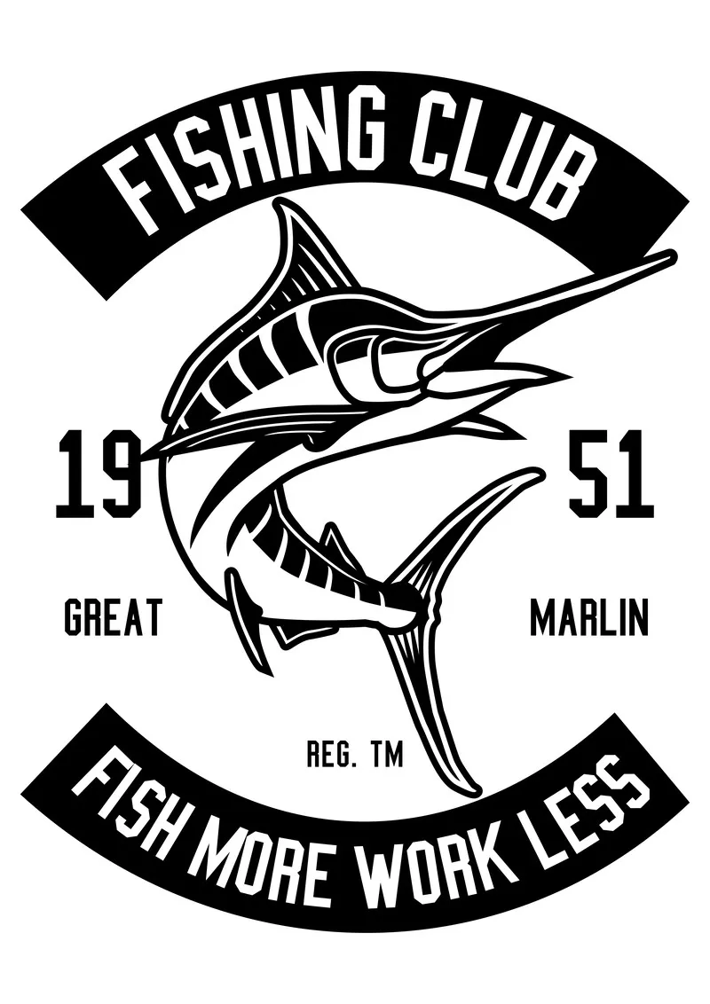 Fishing club retro tshirt designs