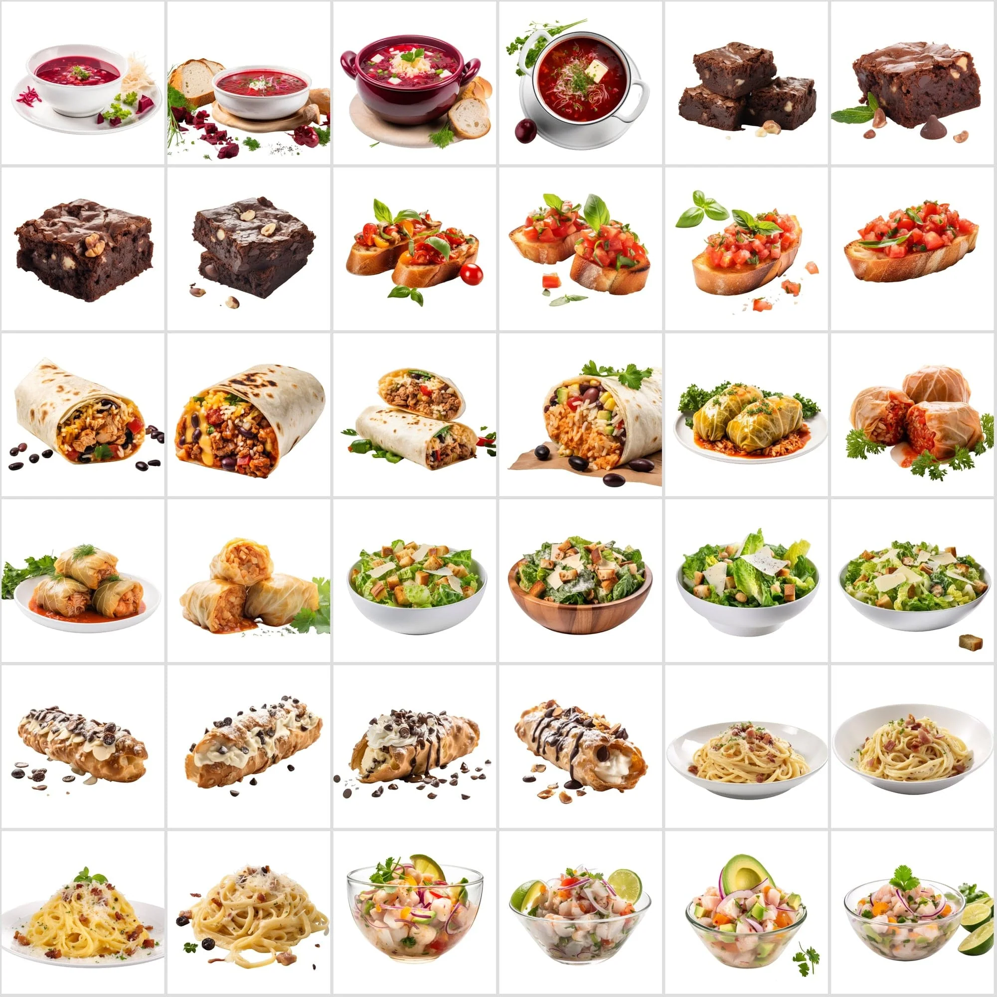 Food PNG Images included in the bundle.