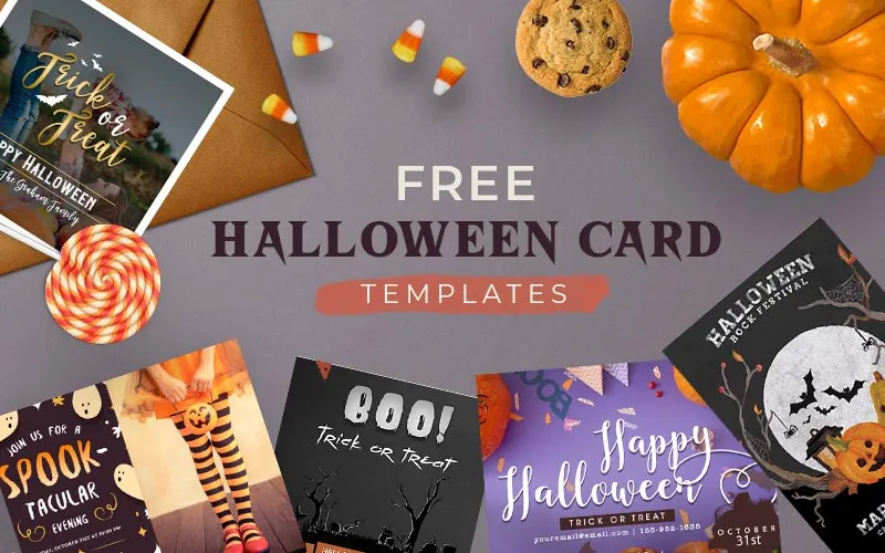 Free Halloween Crads Template Feature Image social media halloween interactive posts
