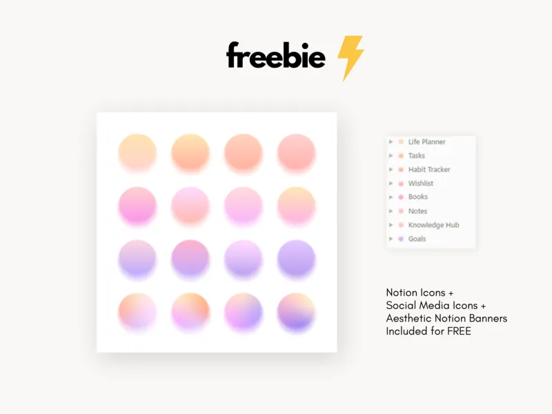Preview of freebie included in the life planner templates