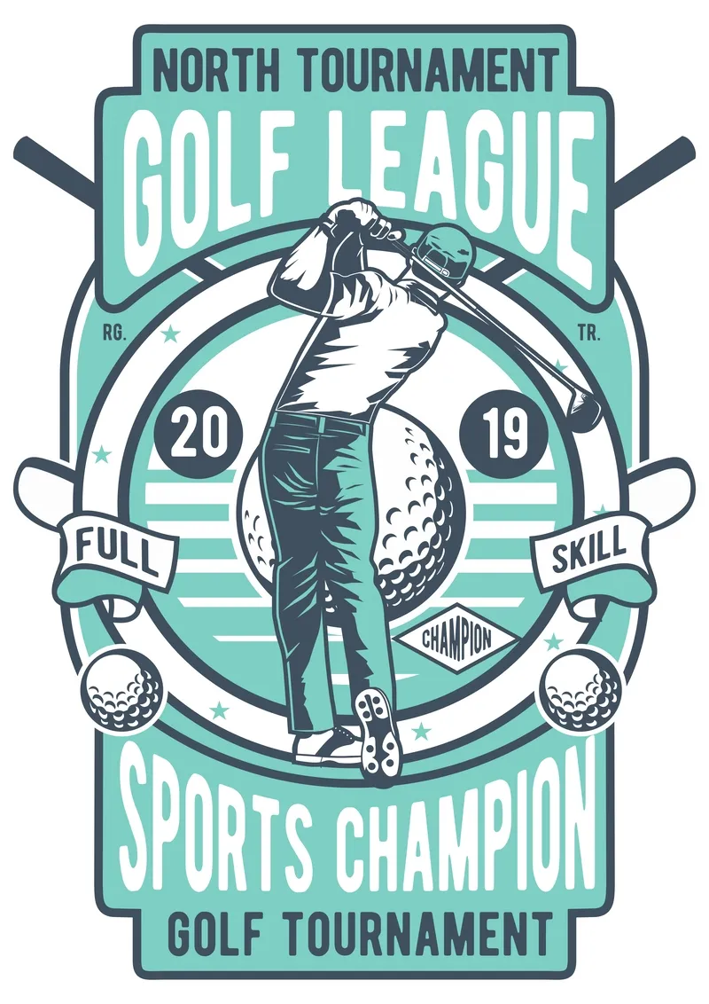 Golf league t shirt design