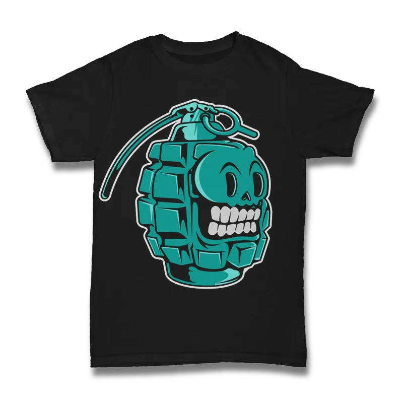 Grenade Skull Tshirt Design