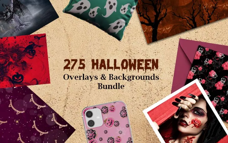 Halloween Graphics Elements Overlays and Backgrounfs Feature Image halloween animated overlays halloween vectors