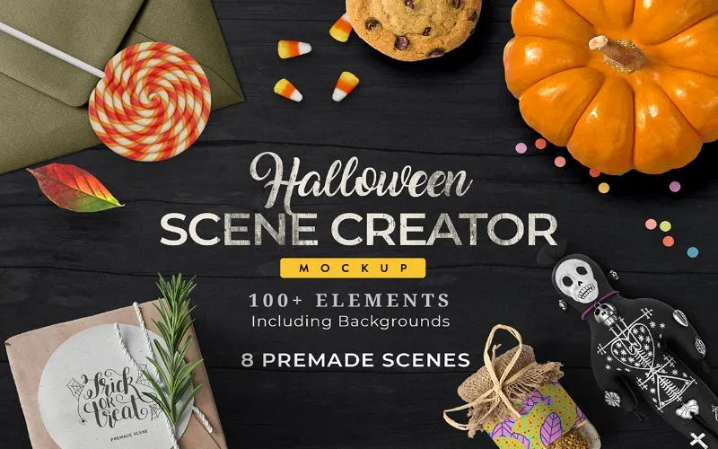 Halloween Scene Creator Premade scenes and Elements Feature Image engaging Halloween social media posts best Halloween social media posts