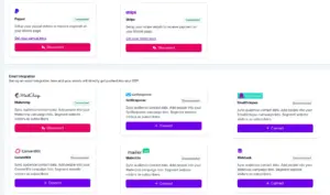 Integrations With Biopop Link In Bio Tool