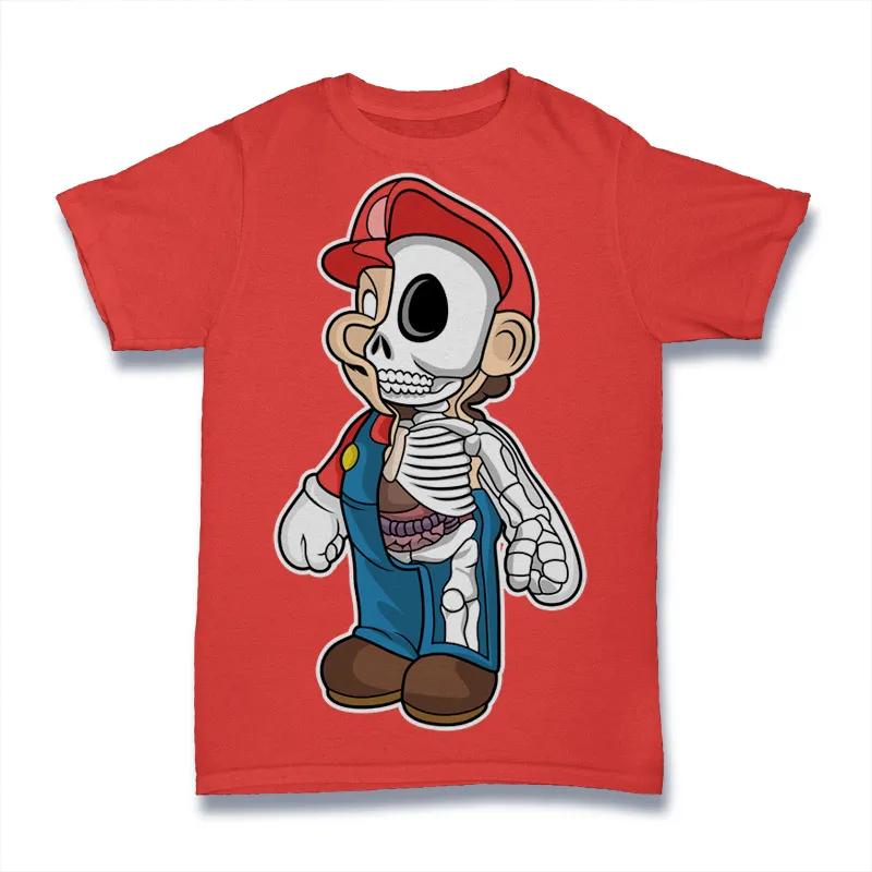 Mario Skeleton Tshirt Design