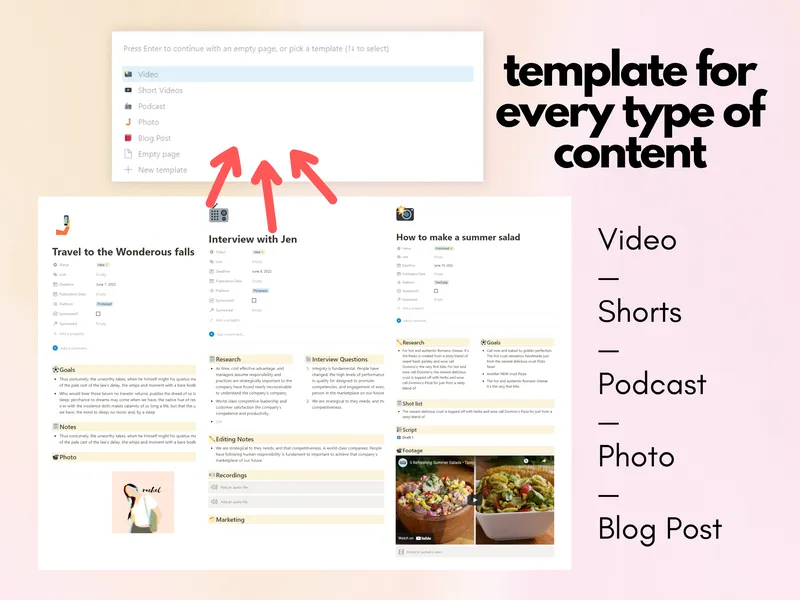 Preview of Marketing and Social Media Templates