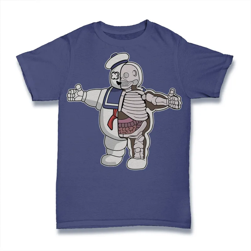 Marshmallow Man Skeleton Tshirt Design
