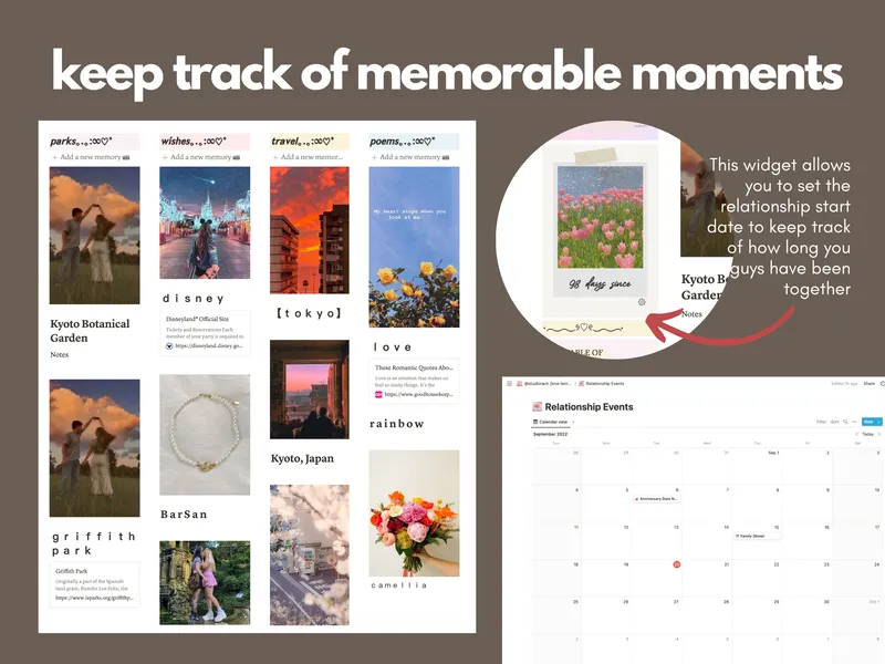 Preview of Relationship Moment Tracker Templates