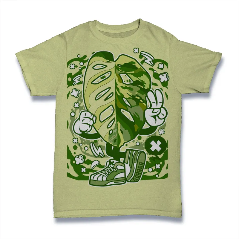 Monstera Adansonii Varigated Tshirt Design
