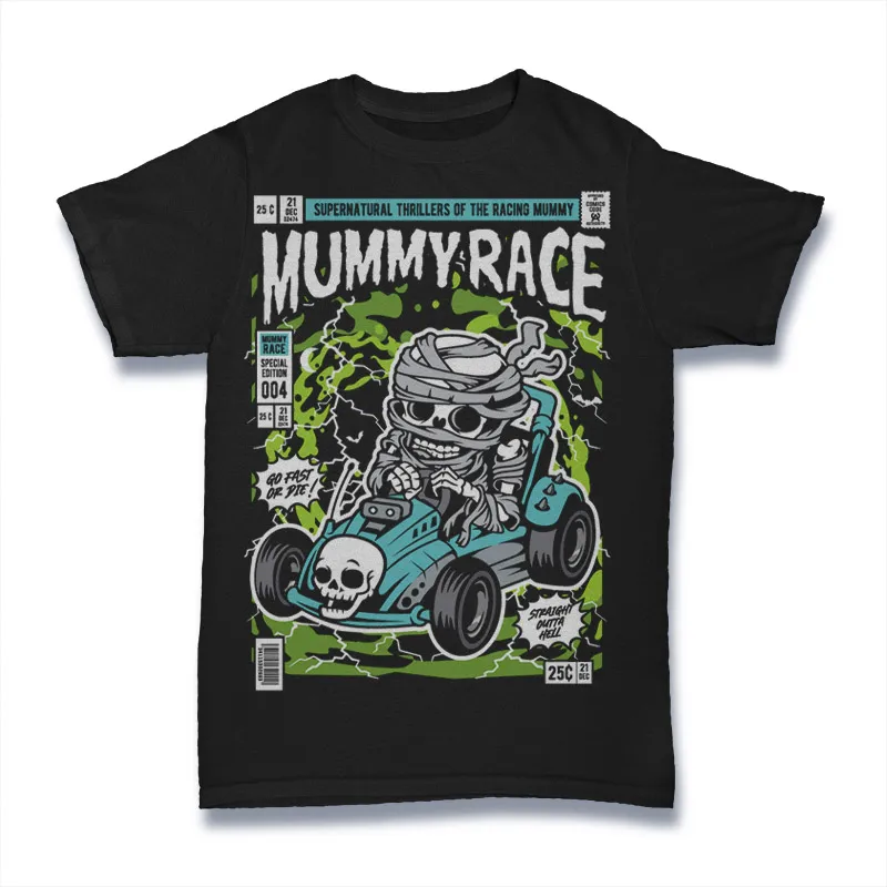 Mummy Car Racer Tshirt Design