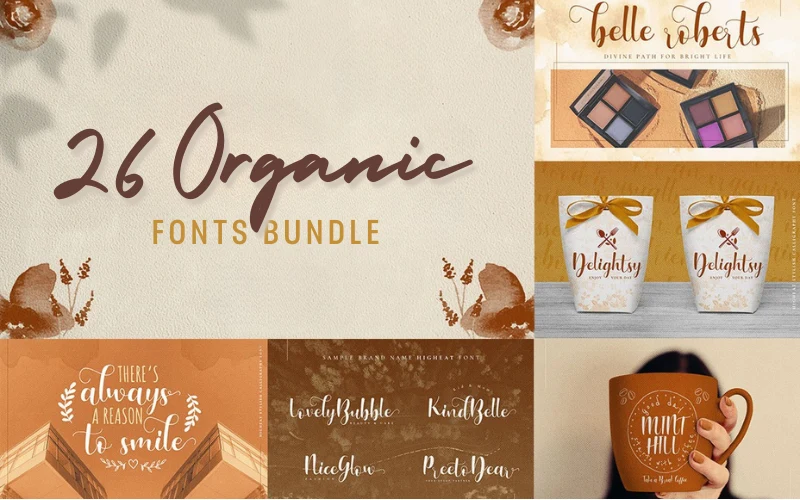 Organic Fonts Bundle Feature Image