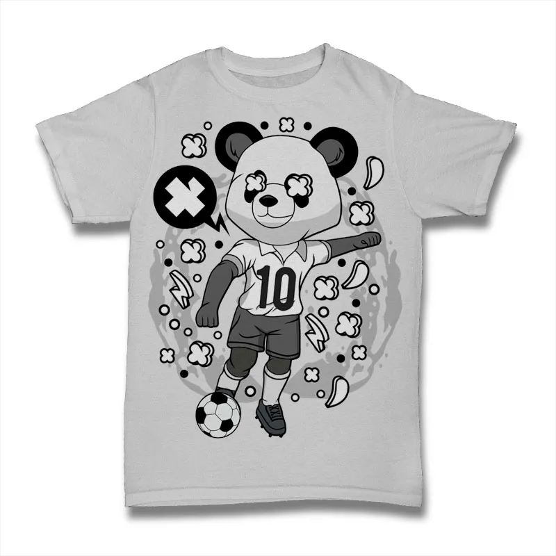 Panda Soccer Tshirt Design