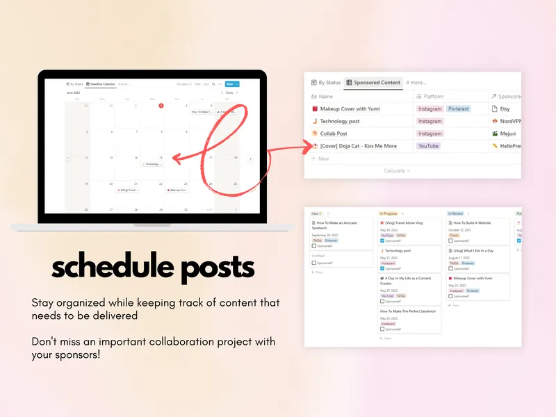 Preview of Post Scheduling Templates