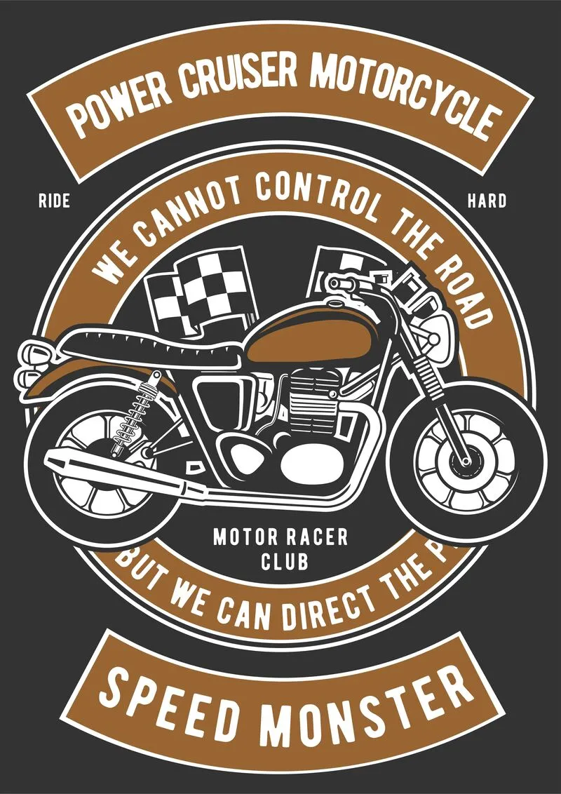 Cruiser Motorcycle t shirt design