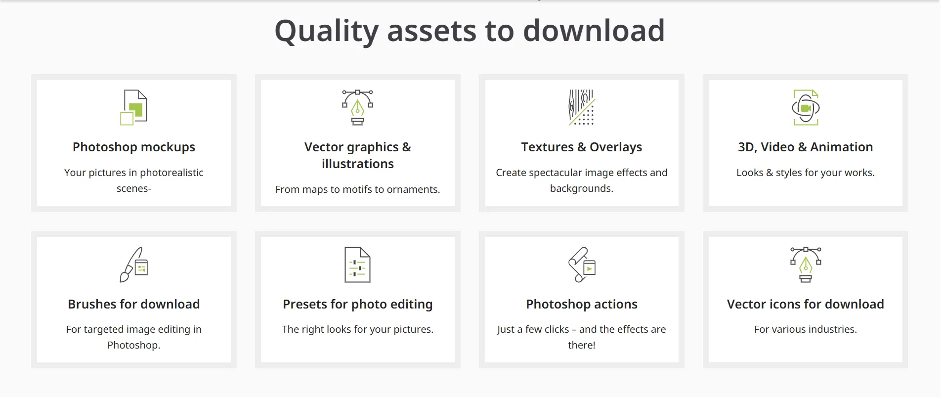 Preview of graphic assets provided by TutKit.com