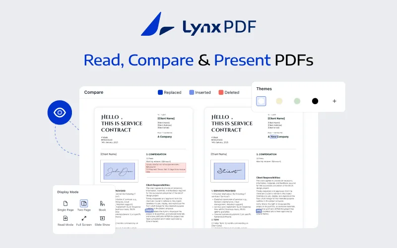 Read, compare & present PDF features