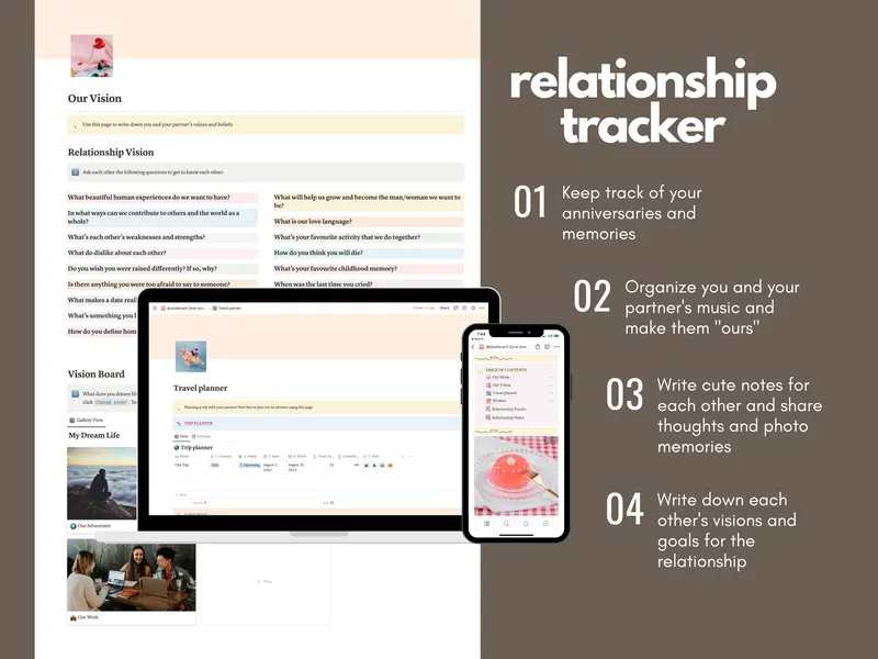 Preview of Relationship Tracker Templates